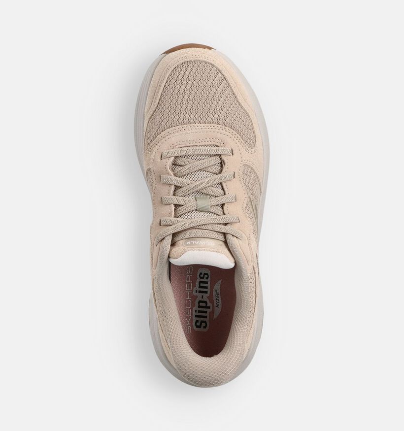 Skechers Go Walk Stability Baskets sportives en Taupe pour femmes (361032) - pour semelles orthopédiques