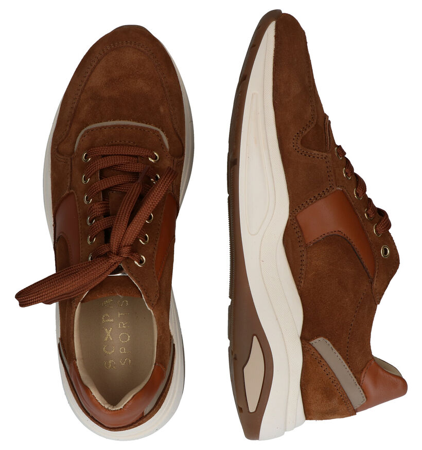 Scapa Cognac Veterschoenen voor dames (297899) - geschikt voor steunzolen