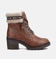 Mustang Bottines à talons en Cognac pour femmes (363711)