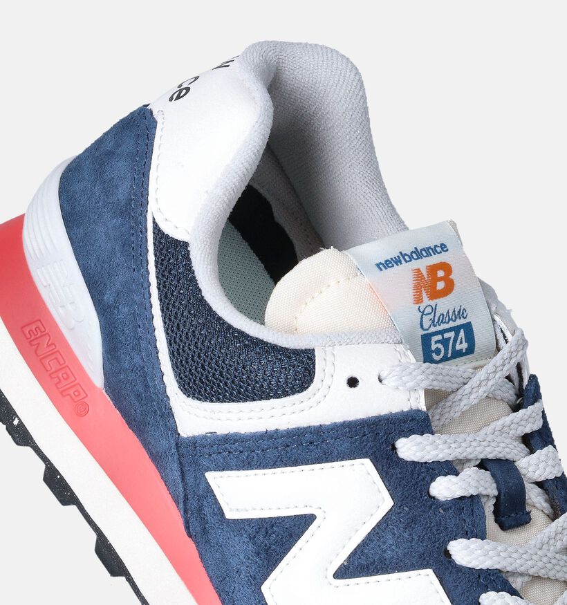 New Balance U 574 Baskets en Bleu pour garçons, hommes (350071) - pour semelles orthopédiques