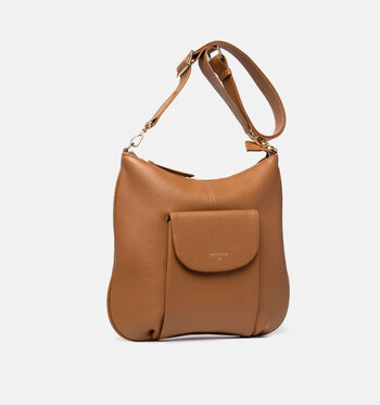 Crinkles Schoudertassen Zwart/Cognac