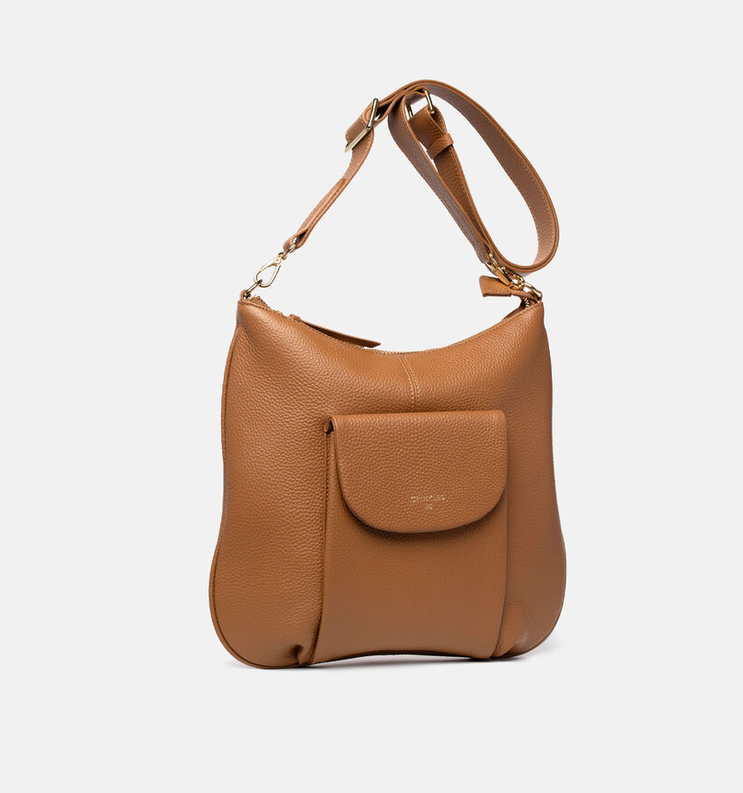 Crinkles Sac à bandoulière en Cognac pour femmes (365737)