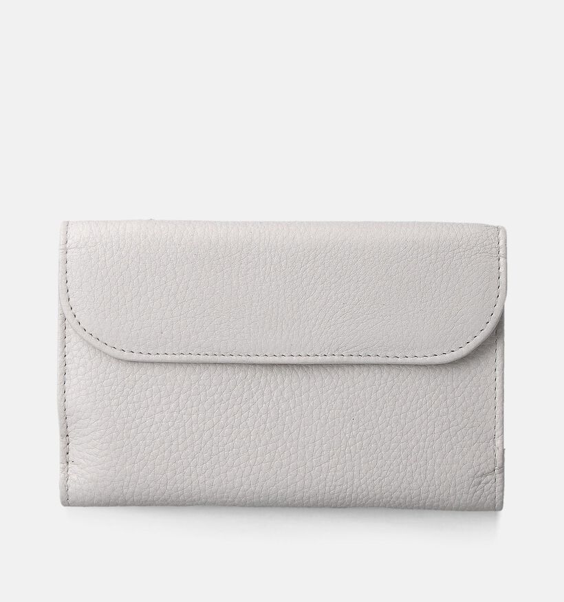 Crinkles Porte-monnaie à rabat en Beige pour femmes (358508)