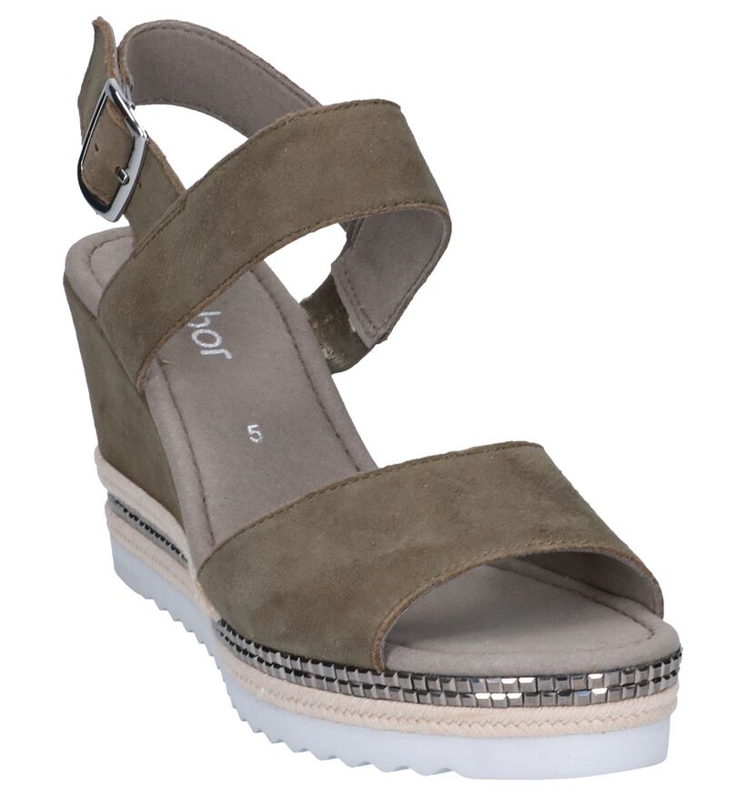 Kaki Sandalen Gabor in nubuck (237764)