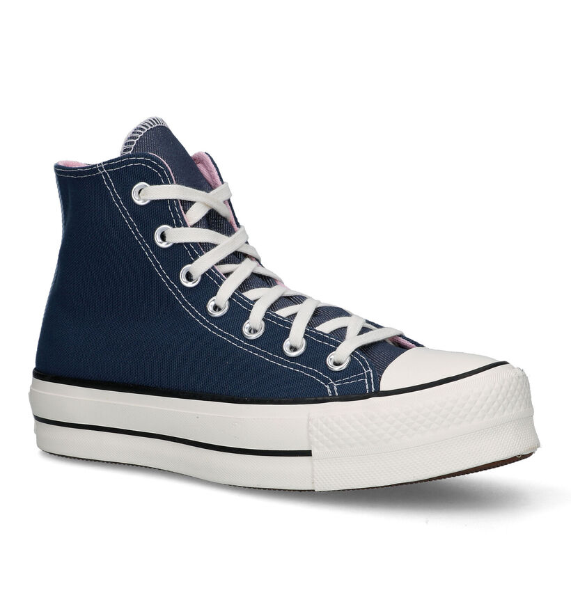 Converse CT AS Lift Platform Denim Fasion Baskets en Écru pour femmes (320402)