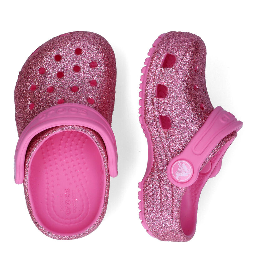 Crocs Classic Glitter Clog Roze Slippers in kunststof (307774)