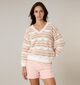 Deeluxe Original Melvina Witte/Oranje Trui Gestreept voor dames (369749)
