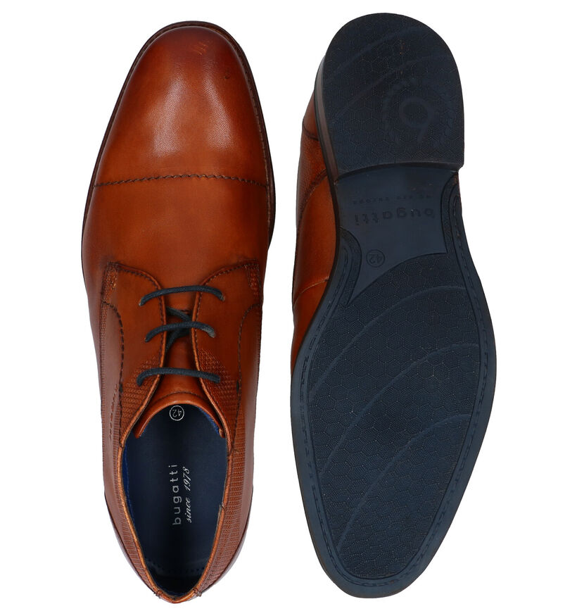 Bugatti Cognac Veterschoenen in leer (281776)