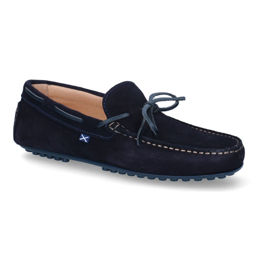 Scapa Mocassins en Bleu foncé en daim (307039)