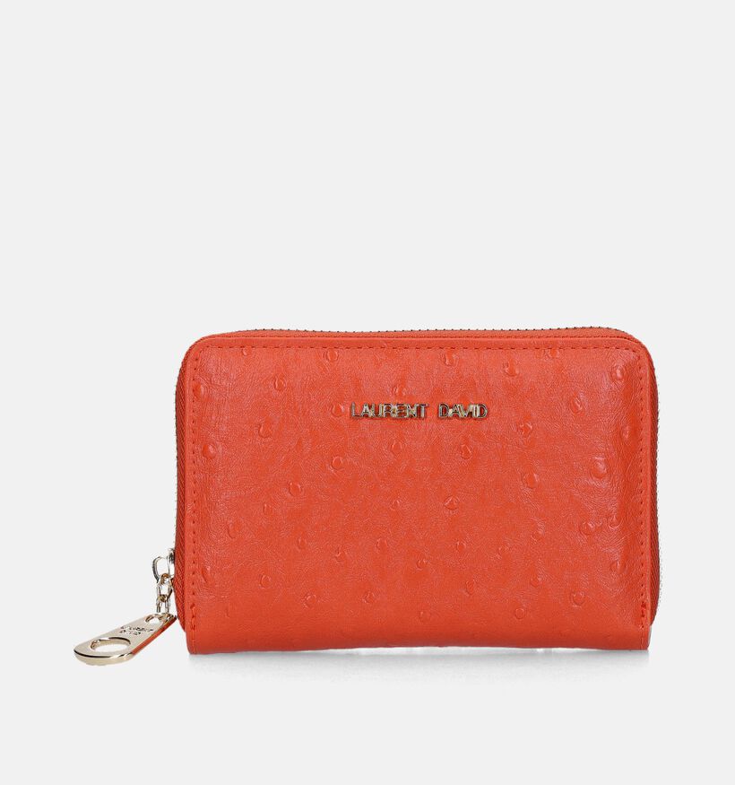 Laurent David Astrid 001 Porte-monnaie zippé en Orange pour femmes (342627)