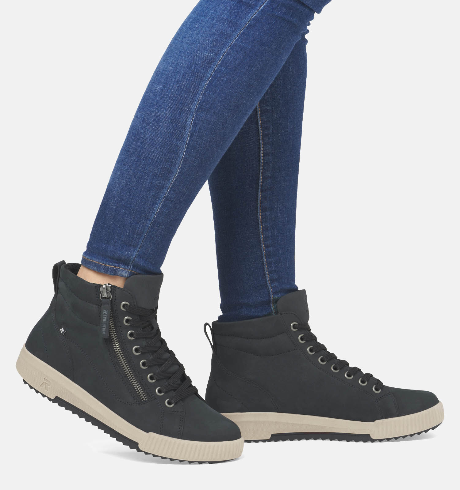 Rieker R Evolution Blauwe Hoge sneakers Dames Sneakers Online op TORFS.BE