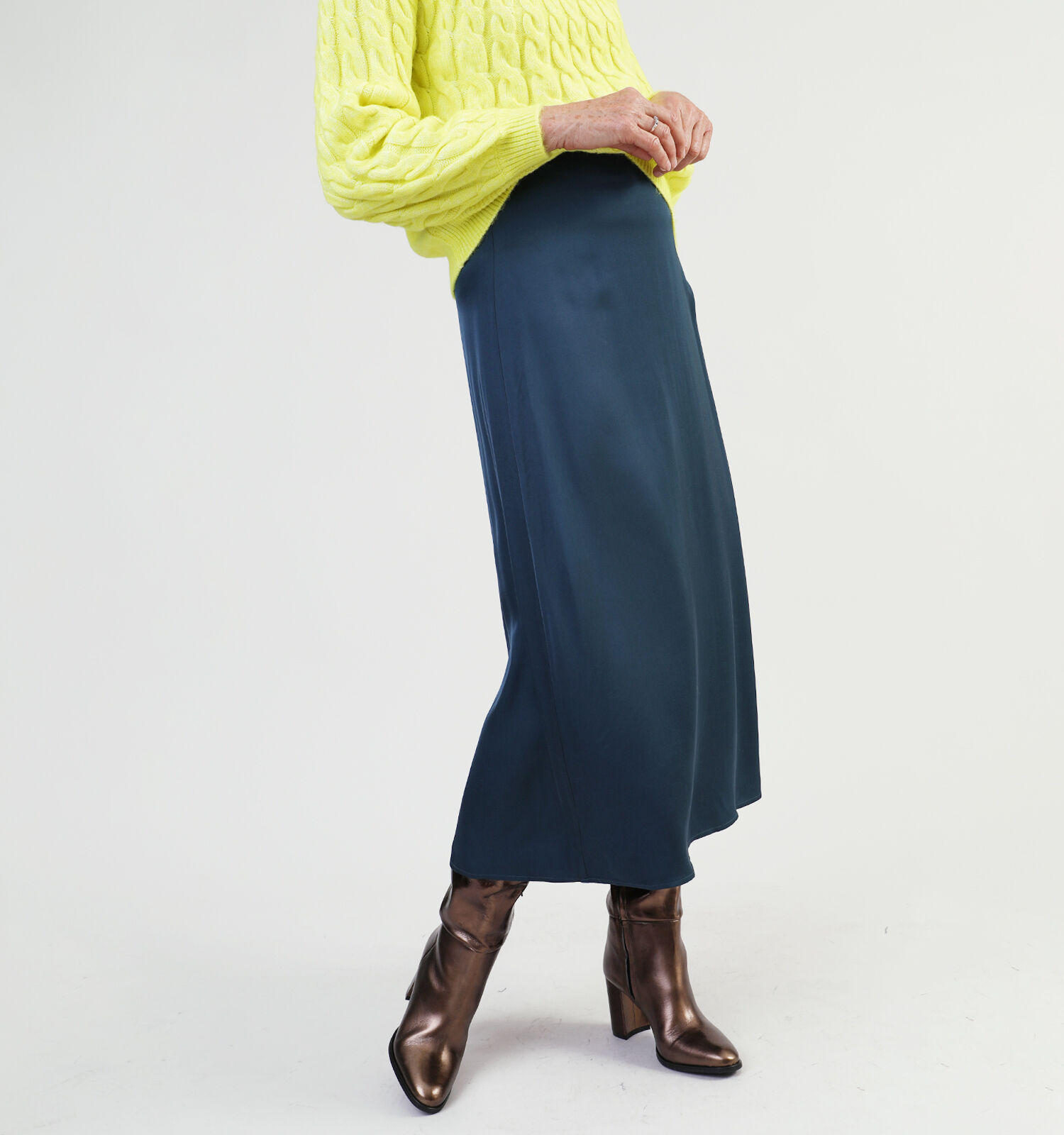 Blauwe cheap midi rok