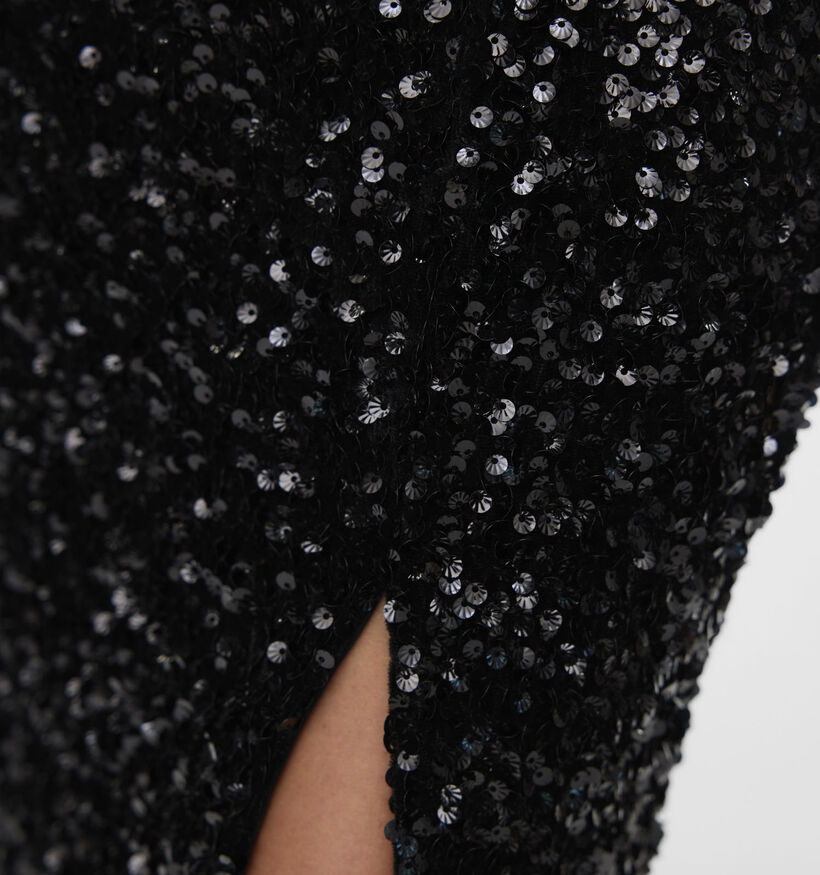 Vero Moda Halia Zwarte Sequins Rok met Split voor dames (374189)