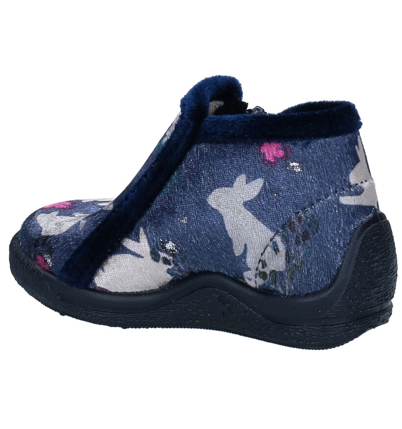 Bellamy Pantoufles pour bébé en Bleu foncé en textile (283980)