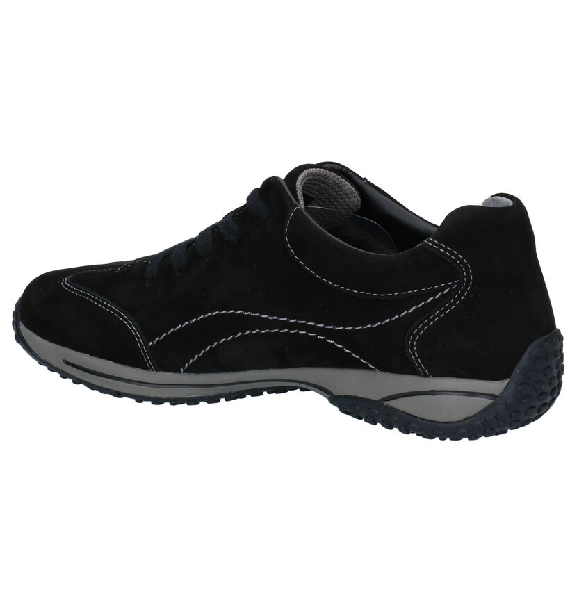 Gabor OptiFit Zwarte Veterschoenen voor dames (315300) - geschikt voor steunzolen