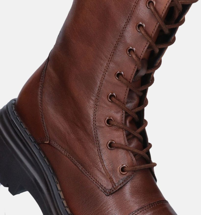 Hosis Print Cognac Biker boots voor dames (343660)