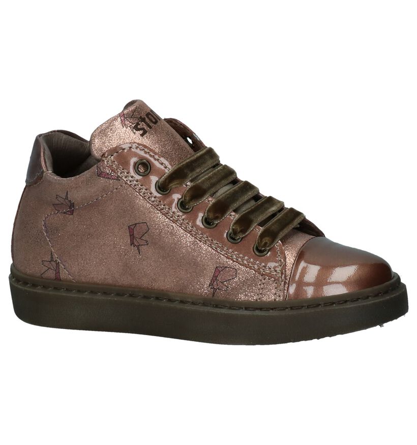 STONES and BONES Chaussures hautes en Or rose en nubuck (255504)