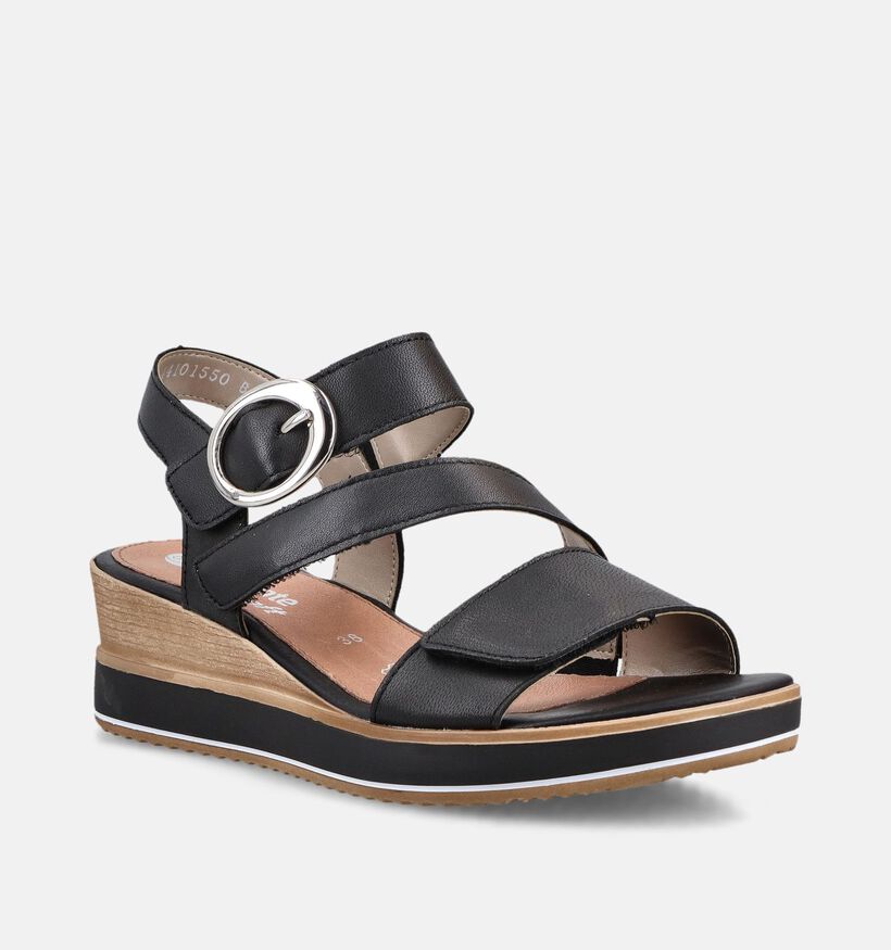 Remonte Zwarte Sandalen met Sleehak voor dames (370459)