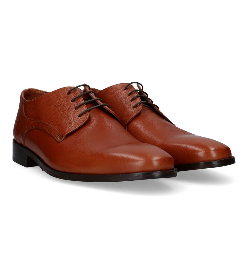 Ambiorix Kelton Chaussures habillées en Cognac pour hommes (324841) - pour semelles orthopédiques