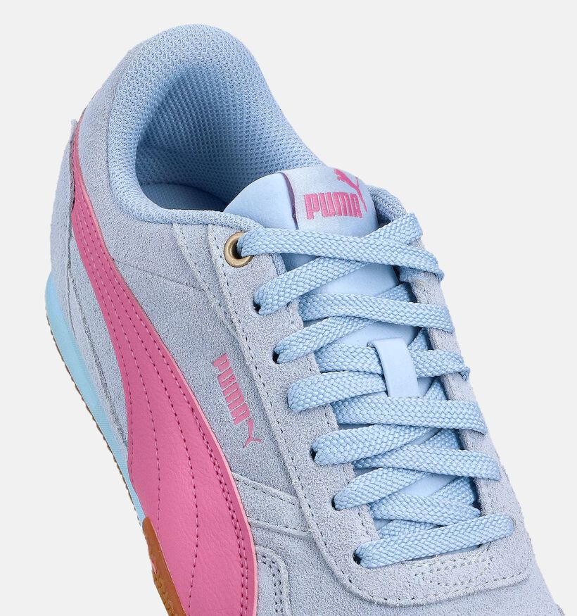 Puma Bella Donna Lichtblauwe/Roze Sneakers voor dames (359150) - geschikt voor steunzolen