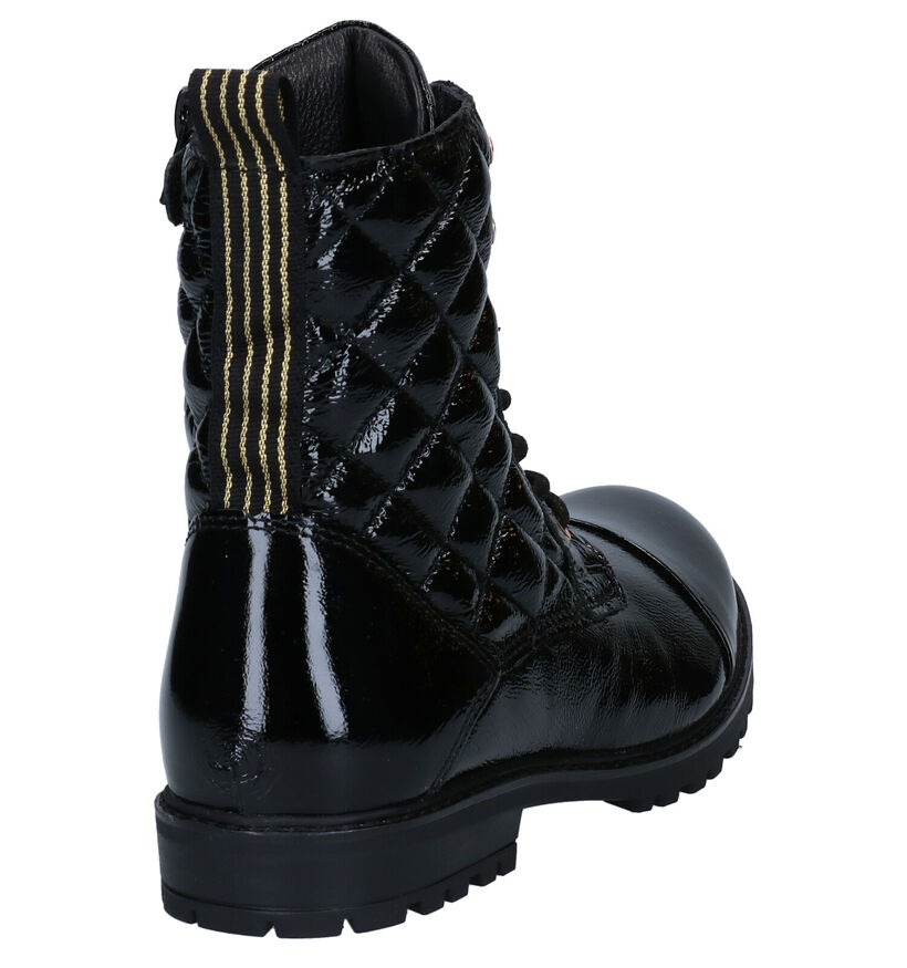 Milo & Mila Dublino Zwarte Boots in leer (296302)