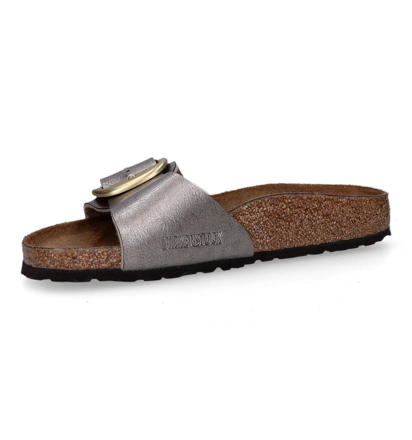 Birkenstock Madrid Birko-Flor Zwarte Slippers voor dames (338048)