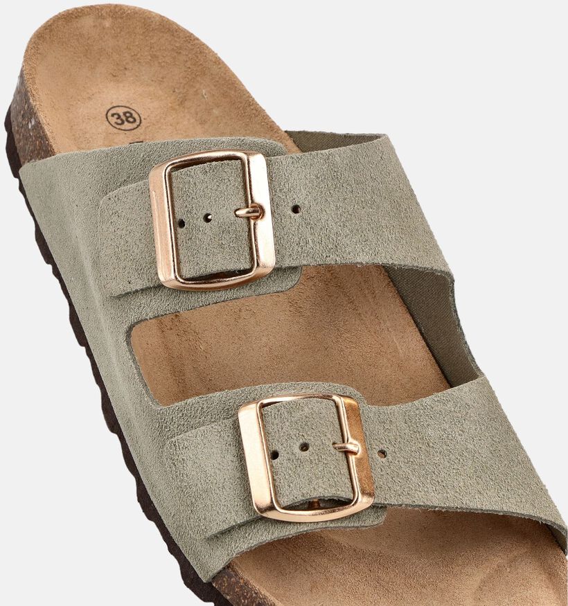 Laurent David Kakigroene Slippers voor dames (373784)