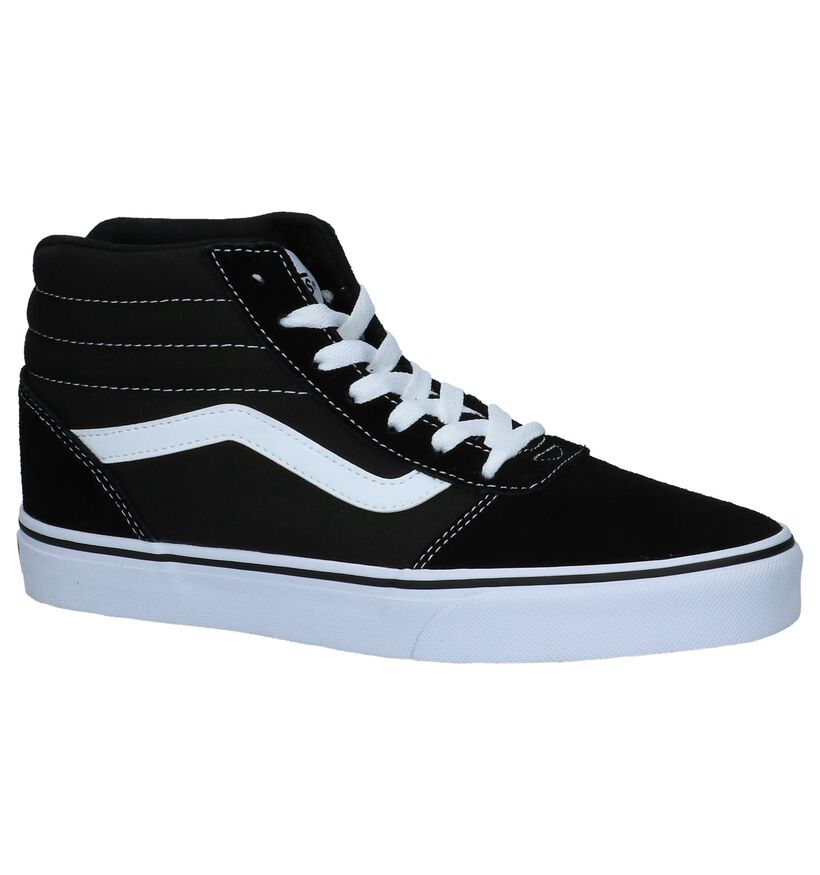 Vans Ward Hi Zwarte Sneakers in leer (277706)