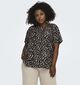 ONLY Carmacoma T-shirt en Brun Leopard pour femmes (371834)