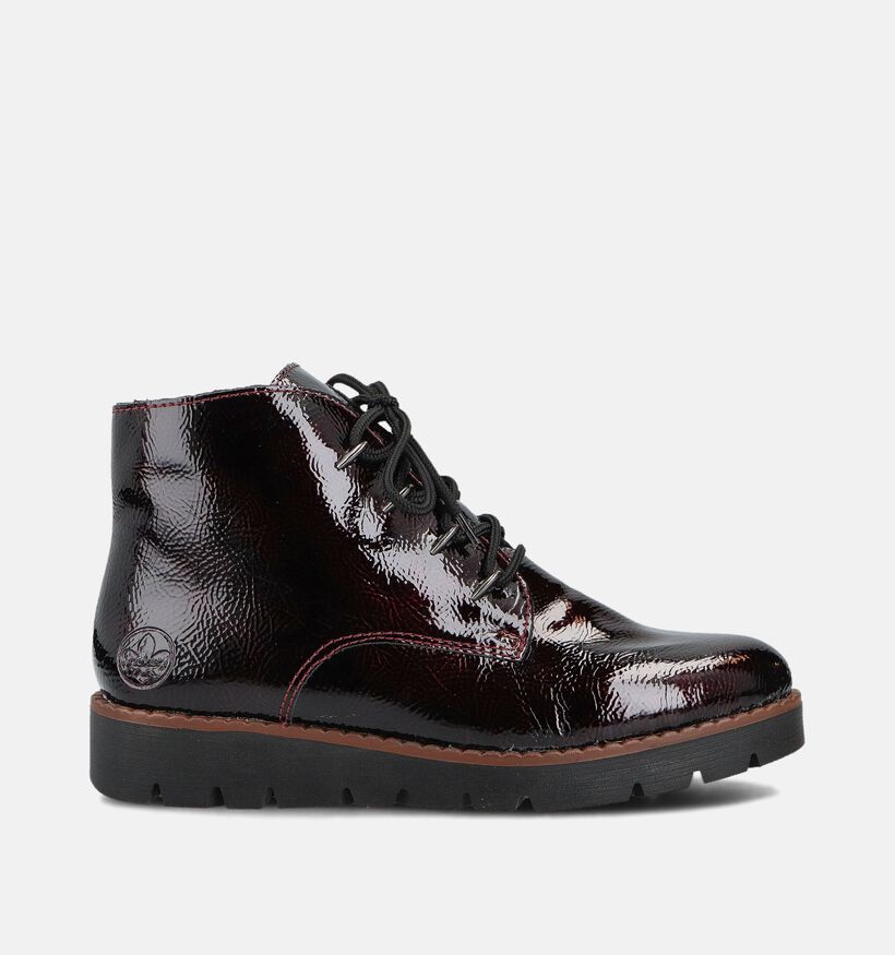 Rieker Boots à lacets en Bordeaux pour femmes (363548) - pour semelles orthopédiques