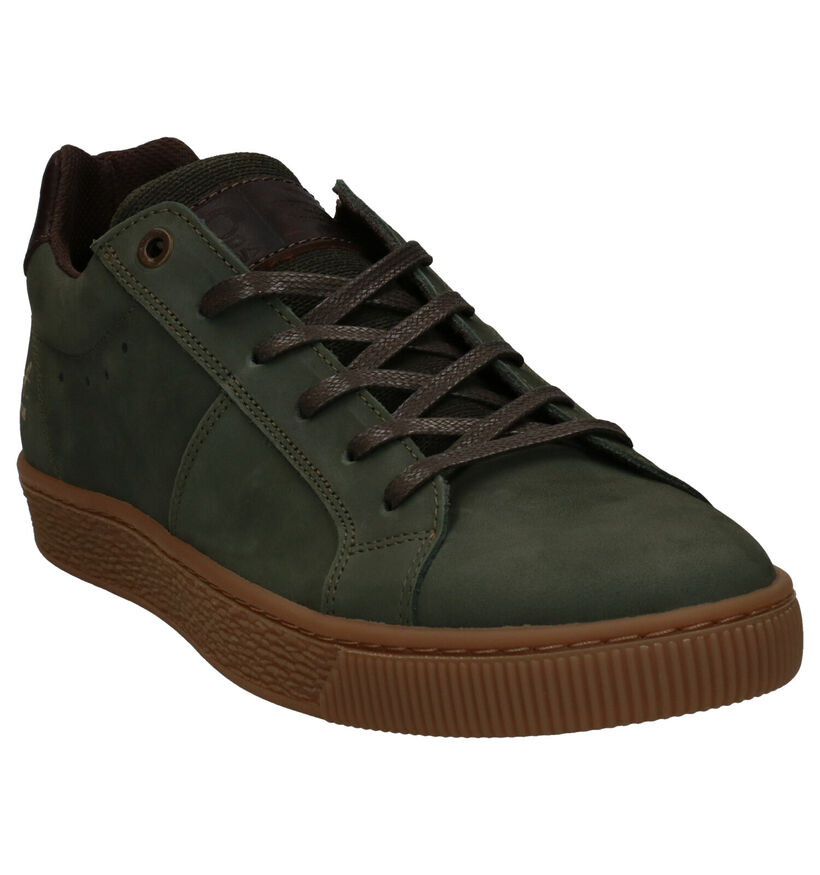 Bullboxer Kaki Veterschoenen in nubuck (291315)