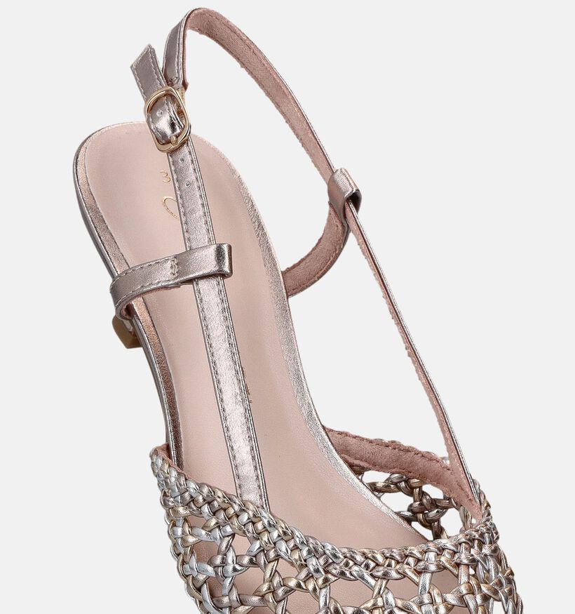 Marco Tozzi Escarpins slingback en Argent pour femmes (367962)