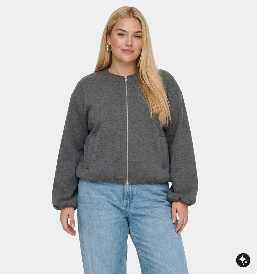 ONLY Carmakoma Ellie Grijze Korte Jas voor dames (378403)