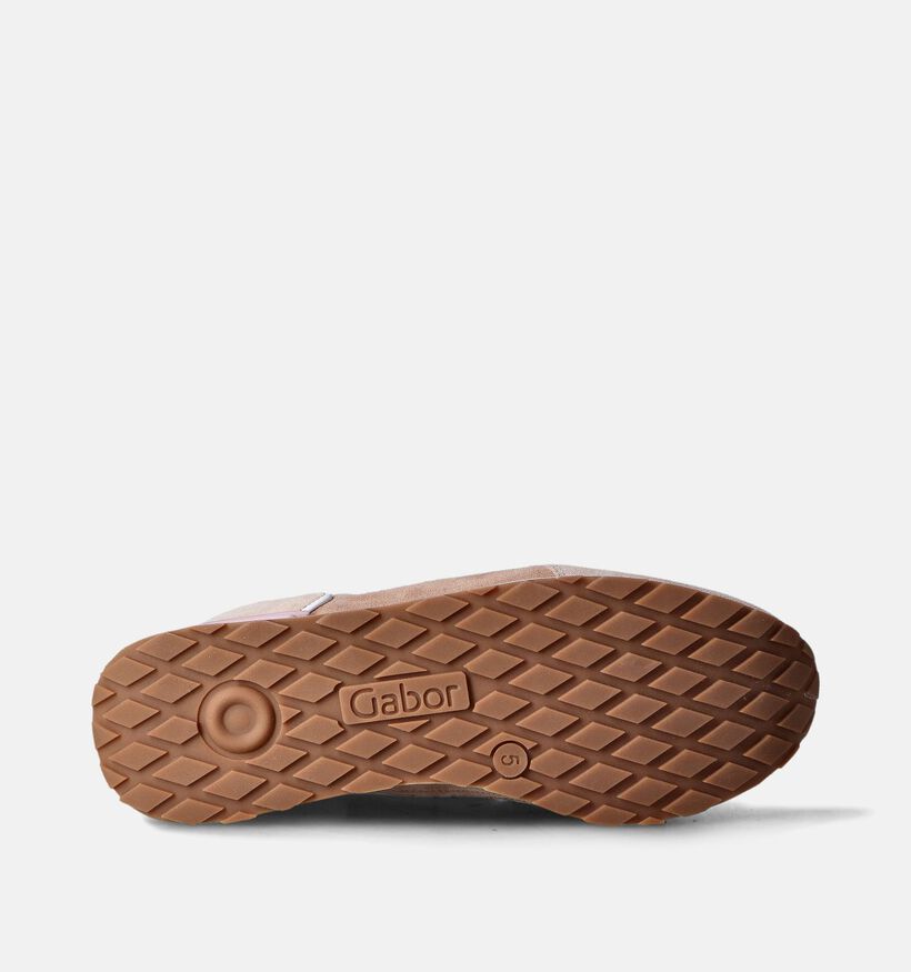 Gabor Beige Sneakers voor dames (352083) - geschikt voor steunzolen