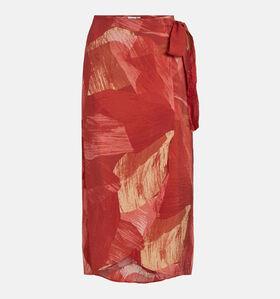 Vila Dolira Rode Midi Rok voor dames (357351)