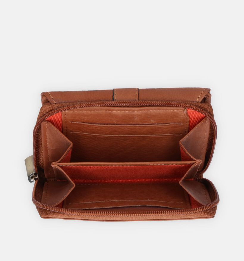 Euro-Leather Cognac Portemonnee voor dames (365219)