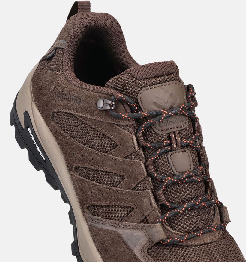 Columbia Redmond IV Low Waterproof Chaussures de randonn&eacute;e en Brun pour hommes (378176) - pour semelles orthop&eacute;diques