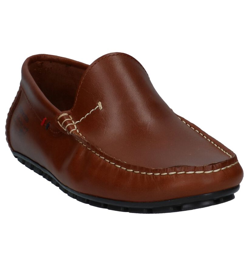 River Woods Trump Mocassins Cognac in leer (246721)