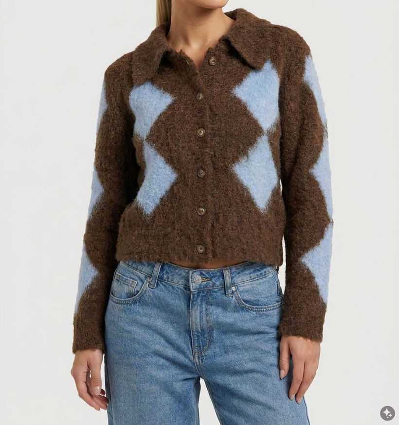 Desires Savannah Donkerbruine Cardigan voor dames (379173)
