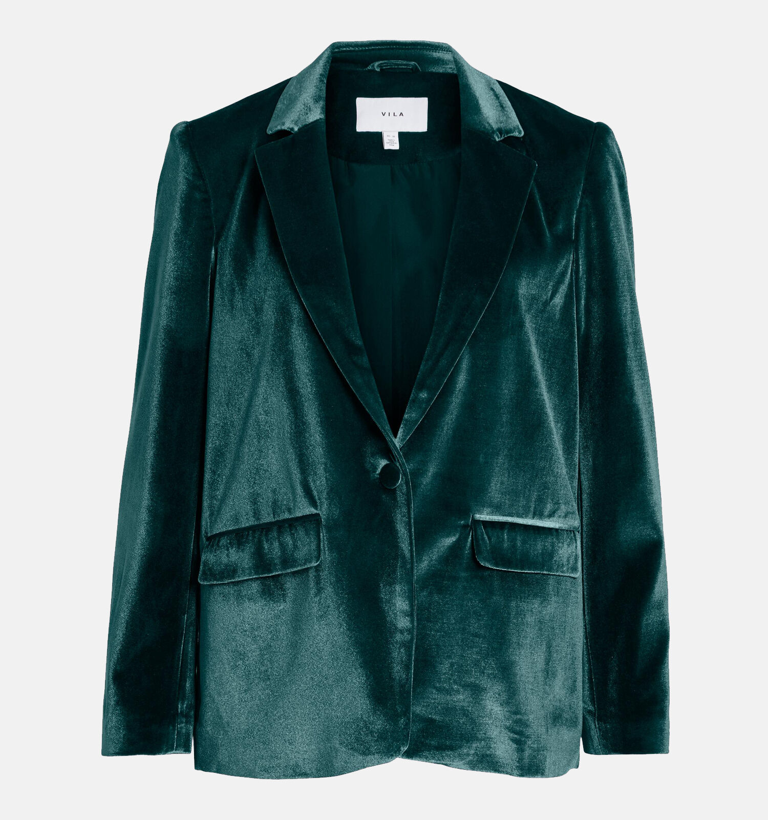 Veste velours store verte femme