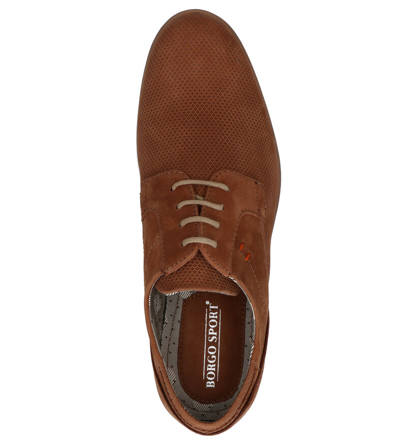 Borgo Sport Blauwe Veterschoenen in nubuck (265949)