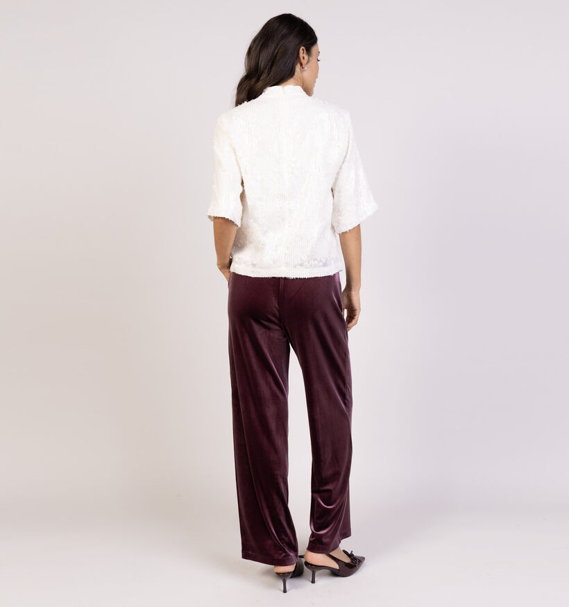 Minus Kaisa High Neck Witte Blouse voor dames (365843)