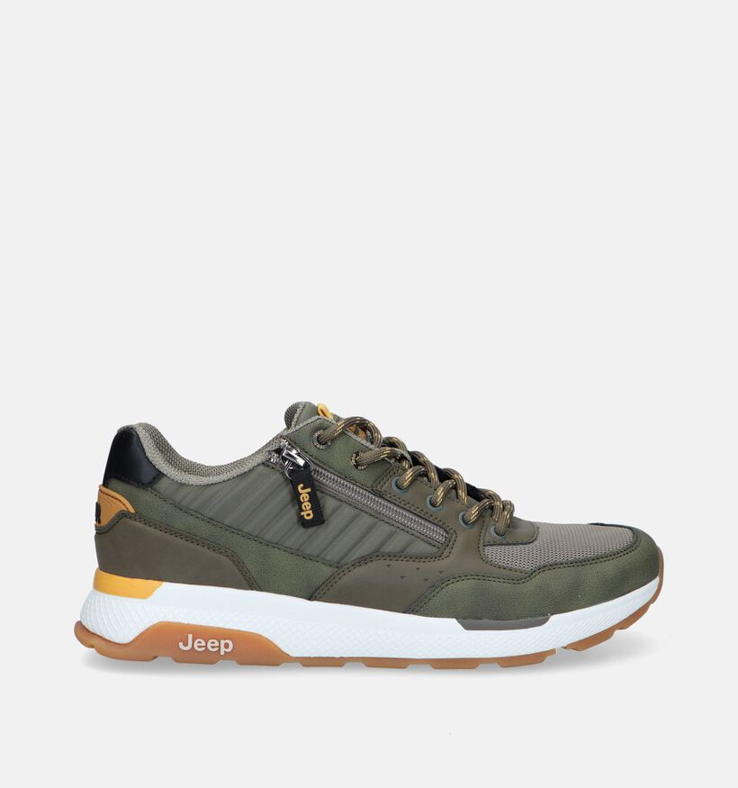 Jeep Ontario Zip Chaussures à lacets en Vert Kaki pour hommes (344460)