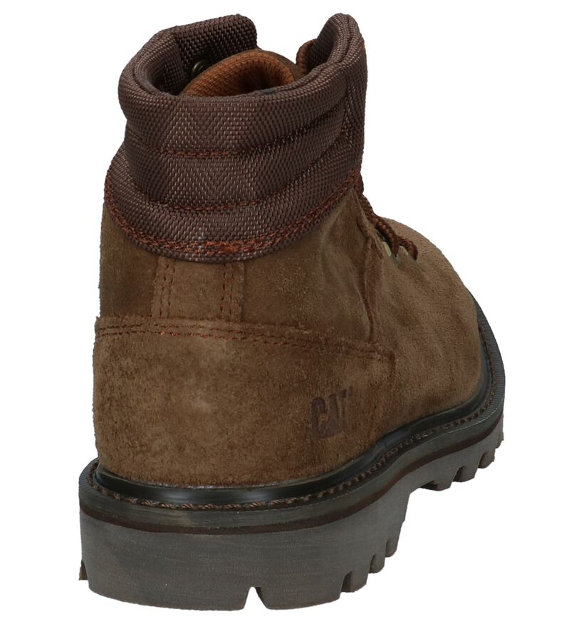 Caterpillar Exigent Olijfgroene Bottines in daim (225469)