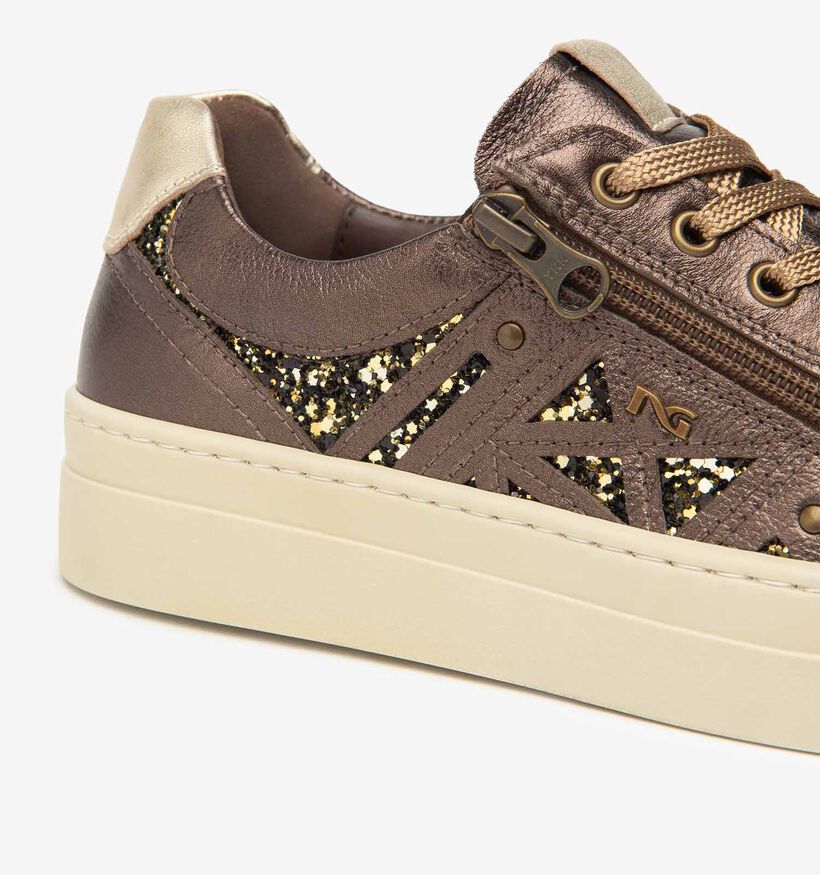NeroGiardini Bronzen Sneakers met Rits voor dames (363972) - geschikt voor steunzolen