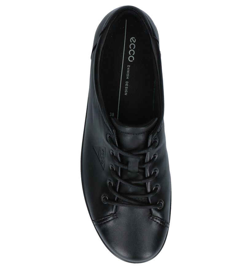 Ecco Soft 2.0 Chaussures à Lacets en Noir pour femmes (270019) - pour semelles orthopédiques