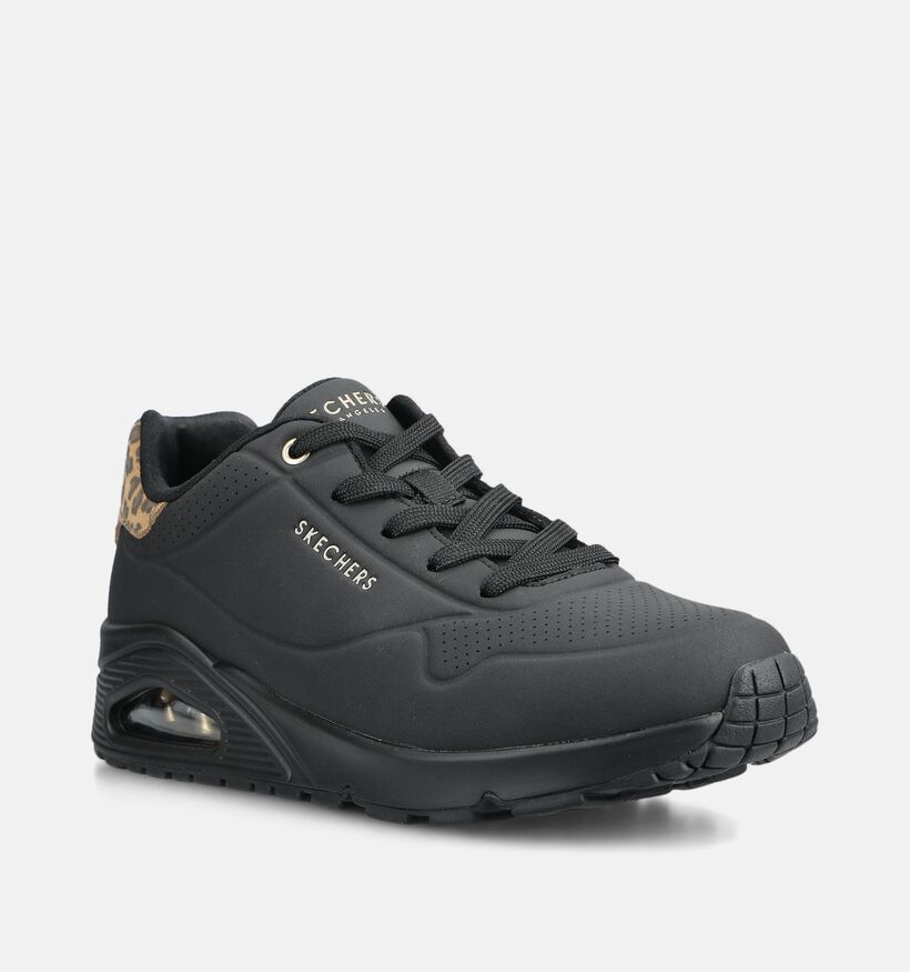 Skechers Uno Jungle Nite Baskets en Noir pour femmes (376920) - pour semelles orthop&eacute;diques