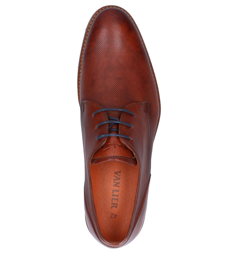 Van Lier Chaussures habillées en Cognac en cuir (272961)