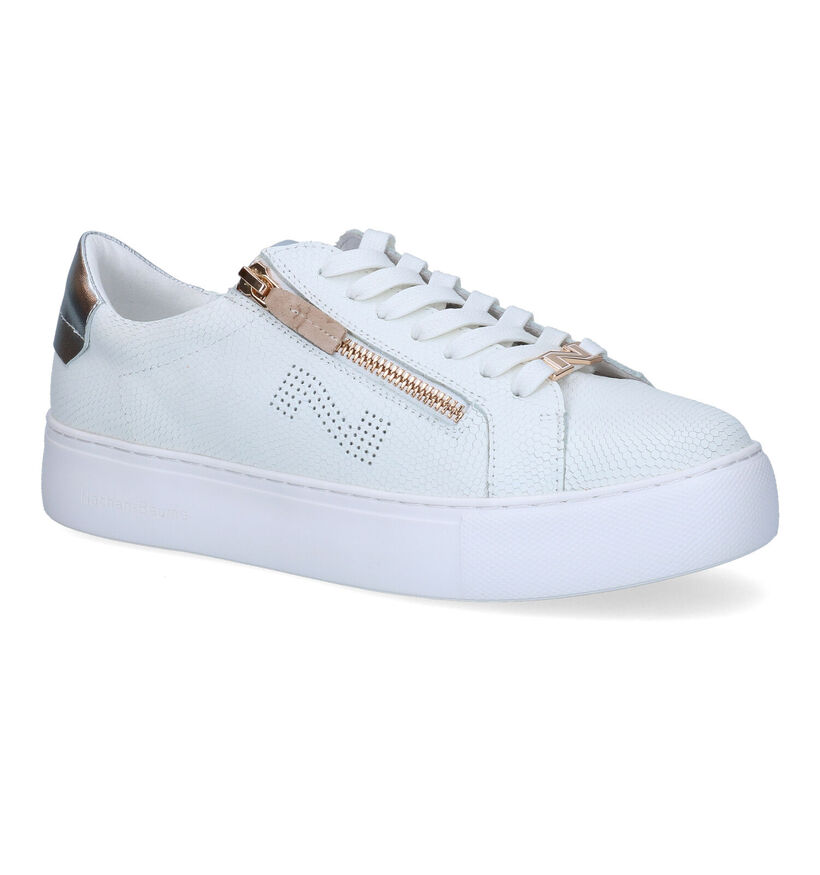 Nathan-Baume Baskets habillées en Blanc en cuir (308373)