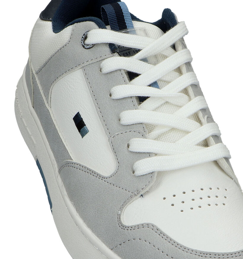 Jack & Jones Heath Pu Baskets en Blanc pour hommes (321028) - pour semelles orthopédiques